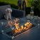 Maze - Outdoor Pulse Left Handed Rectangle Corner Dining Set With Fire Pit - Charcoal
