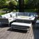 Maze - Outdoor Pulse Rectangle Corner Dining Set With Fire Pit - Lead Chine