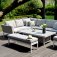 Maze - Outdoor Pulse Rectangle Corner Dining Set With Rising Table - Lead Chine