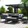Maze - Outdoor Pulse Square Corner Dining Set With Fire Pit -  Flanelle