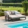Maze - Outdoor Fabric Unity Double Sunlounger - Taupe