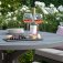 New York 4 Seat Round Dining Set - Dove Grey