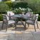 New York 4 Seat Round Dining Set - Dove Grey
