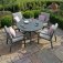 New York 4 Seat Round Dining Set - Dove Grey
