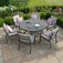 New York 6 Seat Round Dining Set - Dove Grey