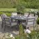 New York 8 Seat Oval Dining Set - Dove Grey