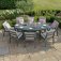 New York 8 Seat Oval Dining Set - Dove Grey