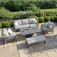 New York 3 Seat Sofa Set with Rising Table - Dove Grey
