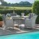 Maze Ascot 4 Seat Round Dining Set - With Waterproof Cushions