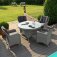 Maze Ascot 4 Seat Round Dining Set - With Waterproof Cushions