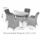 Maze Ascot 4 Seat Round Dining Set - With Waterproof Cushions