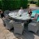 Maze Ascot 8 Seat Oval Dining Set - With Waterproof Cushions