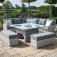 Maze Rattan Ascot Deluxe Corner Dining Set - With Rising Table, Ice Bucket & Weatherproof Cushions