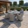 Maze Oxford 6 Seat Round Dining Set With Heritage Chairs & Woven Lazy Susan