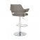 Cortez Leather Effect Charcoal Bar Stool