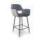 Sorento Chenille Corduroy Grey Bar Stool