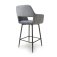 Sorento Chenille Corduroy Grey Bar Stool