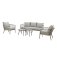 Maze Rope Weave Monaco 3 Seat Sofa Set - Cool Linen