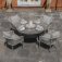 Maze Rope Weave Monaco 4 Seat Round Dining Set - Cool Linen
