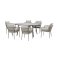 Maze Rope Weave Monaco 6 Seat Oval Dining Set - Cool Linen