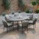Maze Rope Weave Monaco 6 Seat Oval Dining Set - Ivy Green