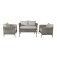 Maze Rope Weave Milan 2 Seat Sofa Set - Cool Linen