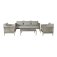 Maze Rope Weave Milan 3 Seat Sofa Set - Cool Linen