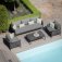 Maze Rope Weave Milan 3 Seat Sofa Set - Charcoal