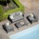 Maze Rope Weave Milan 2 Seat Sofa Set - Charcoal