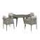 Maze Rope Weave Milan 4 Seat Dining Set - Cool Linen