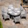 Maze Rope Weave Milan 6 Seat Oval Dining Set - Cool Linen