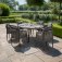 Maze Rope Weave Milan 6 Seat Oval Dining Set - Charcoal