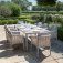 Maze Rope Weave Milan 8 Seat Rectangular Dining Set - Cool Linen