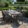 Maze Rope Weave Milan 8 Seat Rectangular Dining Set - Charcoal