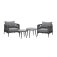Maze Rope Weave Milan Lounge Set - Charcoal