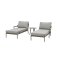 Maze Rope Weave Florence Sunlounger Set - Cool Linen