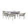 Maze Rope Weave Florence 6 Seat Oval Dining Set - Cool Linen