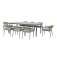 Maze Rope Weave Florence 8 Seat Rectangle Dining Set - Cool Linen