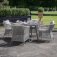 Maze Rope Weave Maldives 4 Seat Round Dining Set - Cool Linen