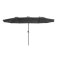 Capri 2.2x4M Rectangular Parasol - Charcoal Grey