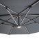 Aramis LED 3.5m Round Rotating Cantilever Parasol - Charcoal Grey