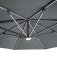 Aramis LED 3.5m Round Rotating Cantilever Parasol - Oil Green
