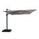 Aramis LED 3m x 4m Rectangular Rotating Cantilever Parasol - White Pepper Beige