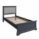 Bletchley Midnight Grey Bedroom Single Bed Frame