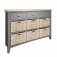 Garton Grey Dining & Occasional 3 Drawer 6 Basket Unit