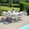 Maze - Outdoor Pebble 8 Seat Oval Dining Set  - Lead Chine