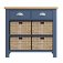 Ranby Blue Dining & Occasional 2 Drawer 4 Basket Unit