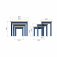 Ranby Blue Dining & Occasional Nest of 3 Tables