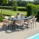 Maze - Outdoor Pebble 8 Seat Oval Dining Set  - Taupe