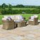 Maze Winchester 3 Seater Sofa Set With Firepit Coffee Table